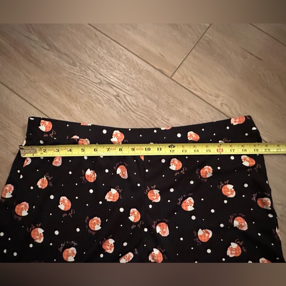 Cuddl Duds Fox Pattern Black Pajama Set - Picture 9 of 10